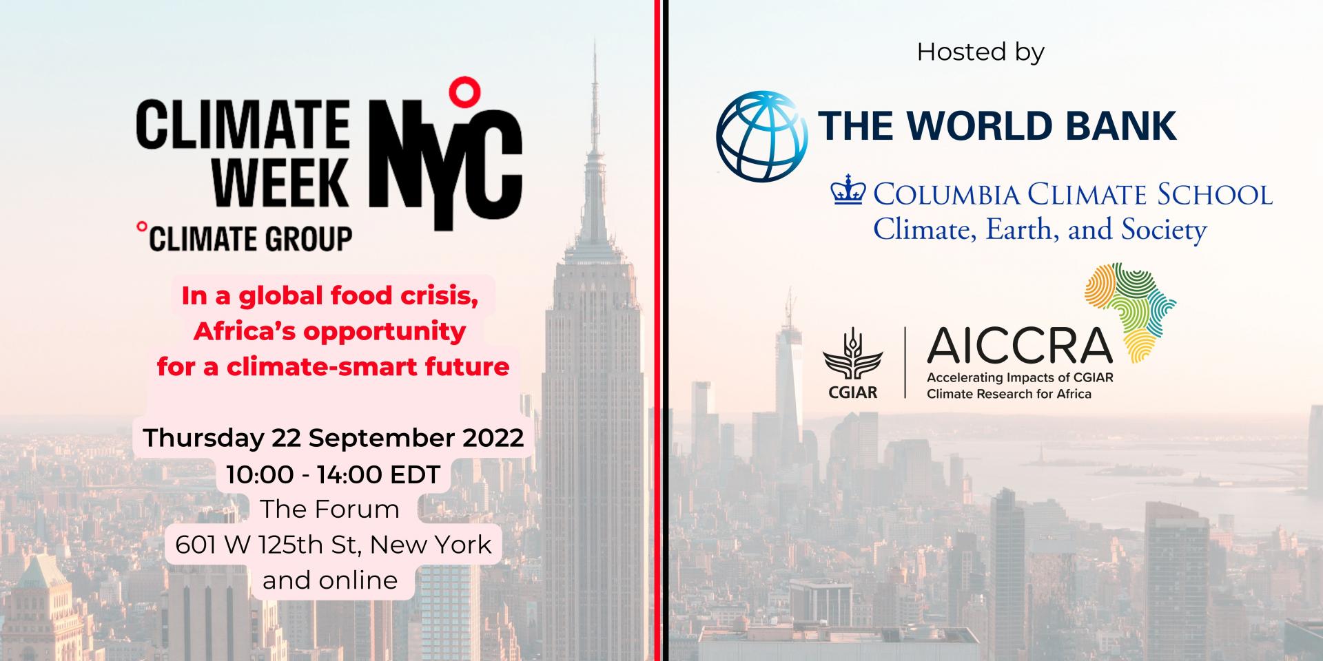 AICCRA at Climate Week NYC AICCRA